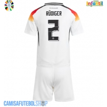 Camisa de time de futebol Alemanha Antonio Rudiger #2 Replicas 1º Equipamento Infantil Europeu 2024 Manga Curta (+ Calças curtas)